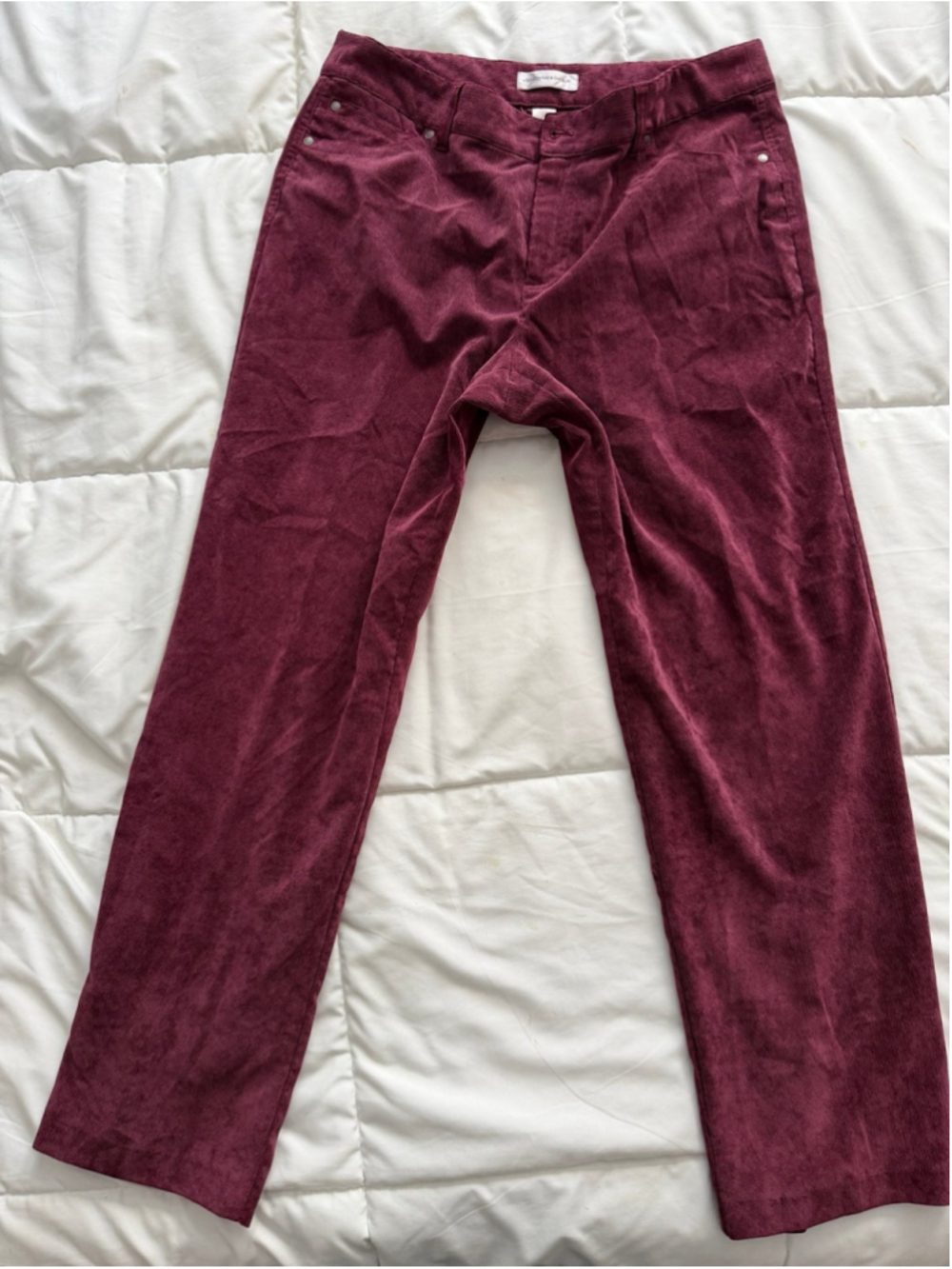 Christopher Banks burgundy corduroy pants sz 10